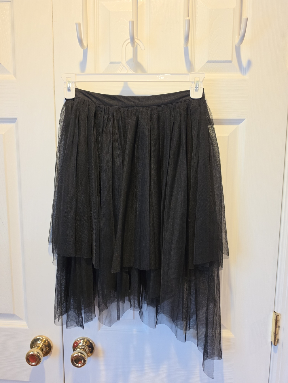 ASOS Mini Tulle Assymetrical Layered Skirt in Black